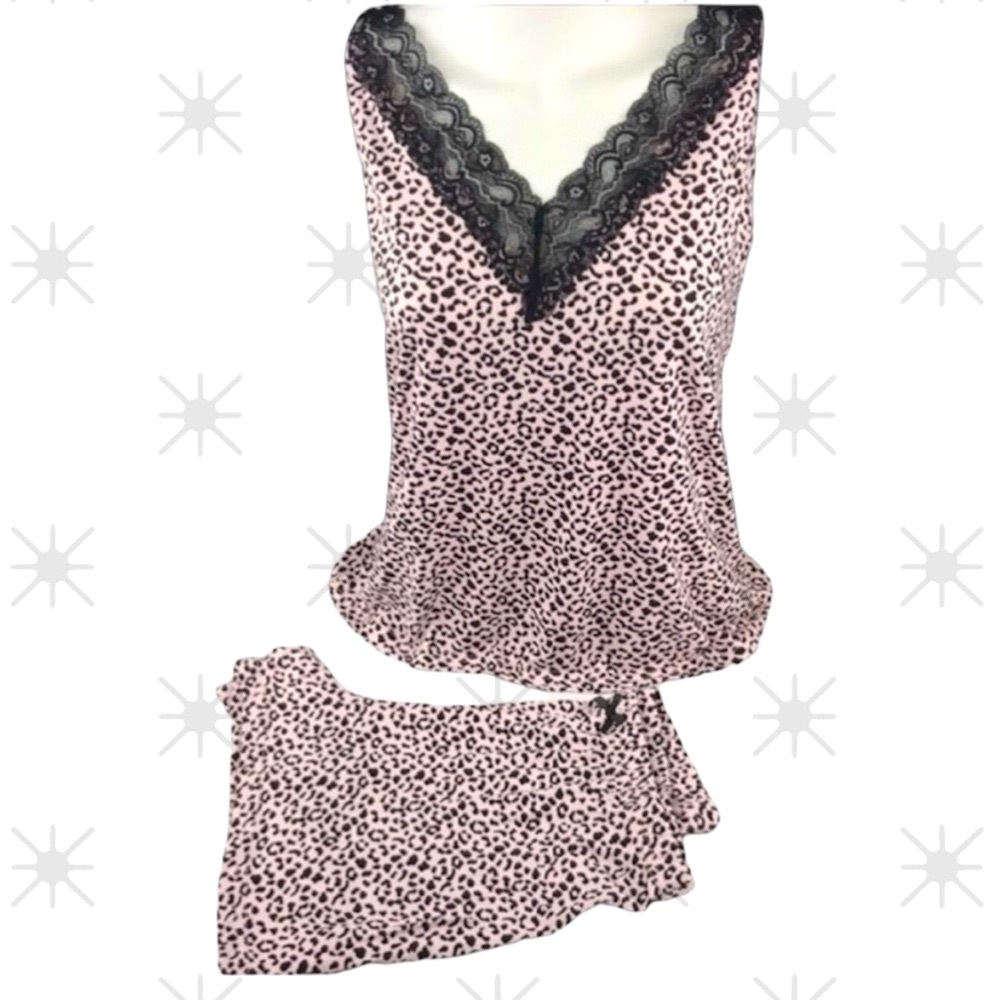 Tahari, ‘Pink Cheetah’ PJ Set. SZ: M,L. NWT Firm!